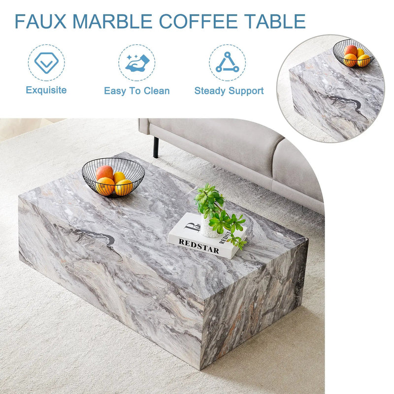 Elegant Grey Stone Pattern Coffee Table by HouseOfZazla