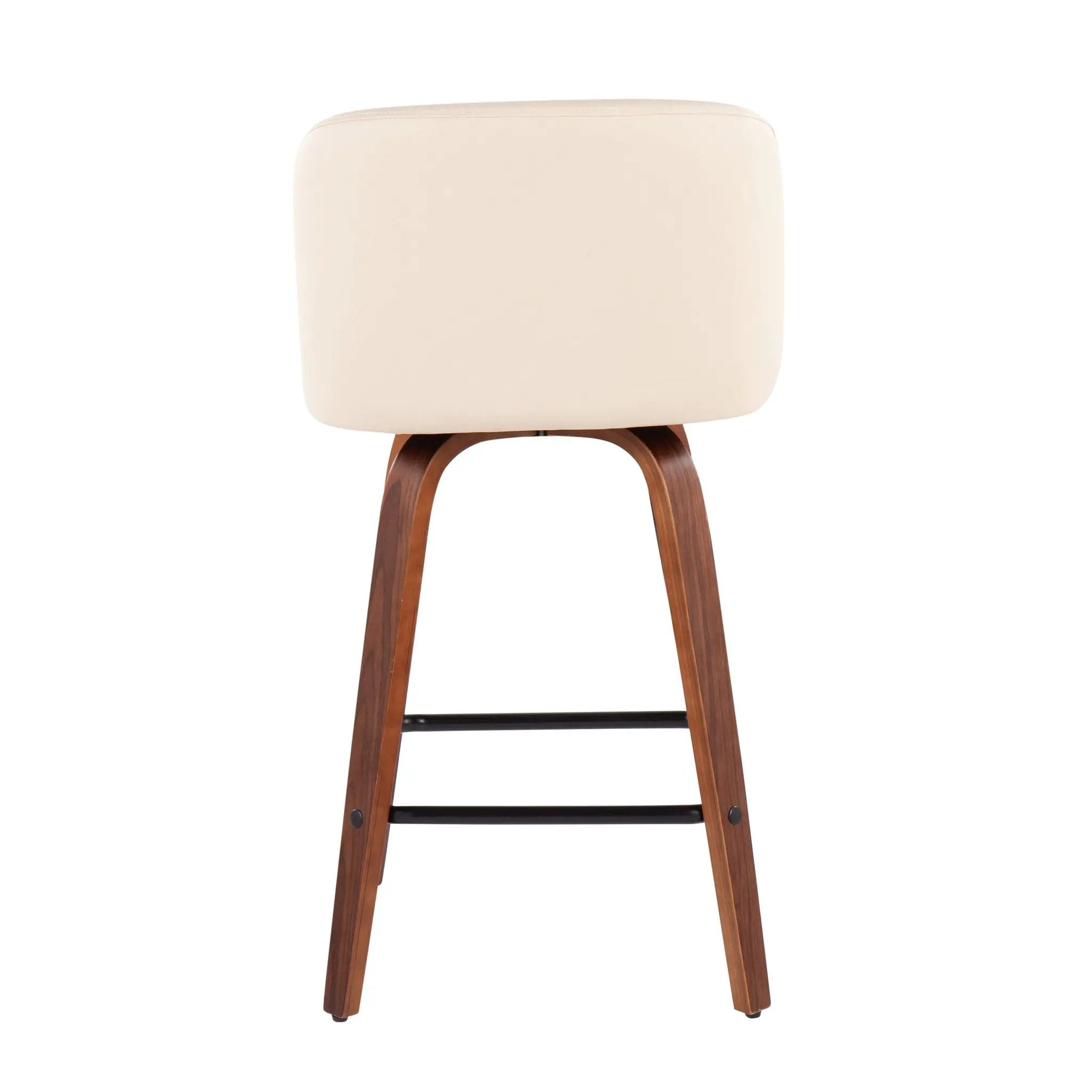 Toriano - Mid Century Modern Fixed Height Counter Stool & Square Footrest (Set of 2) by Unique Piece Furniture