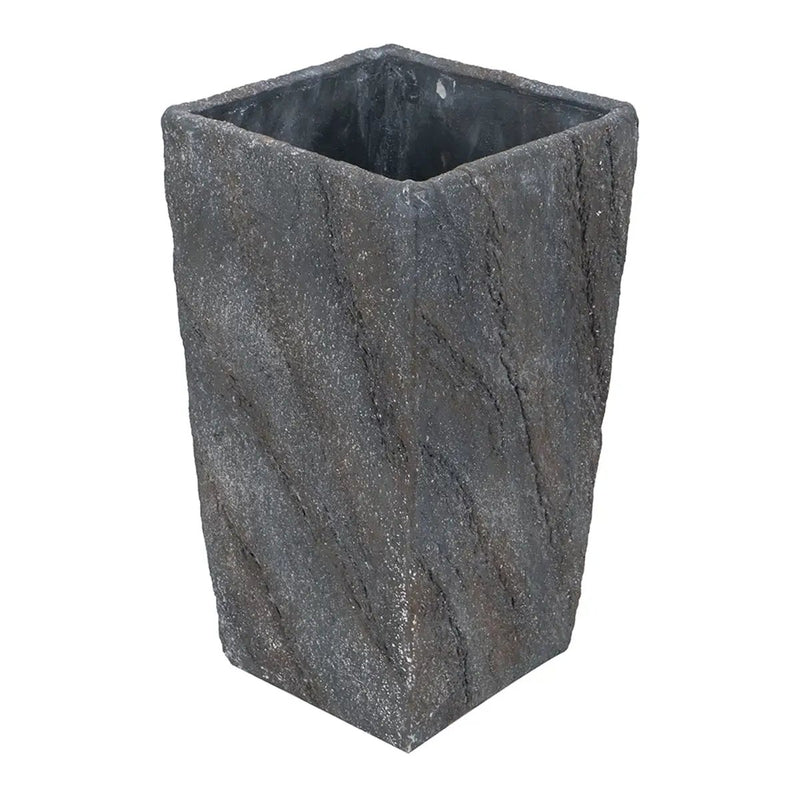 9.4x9.4x18.1' Cement Planter Large, Indoor Outdoor Garden Functional Decor by HouseOfZazla