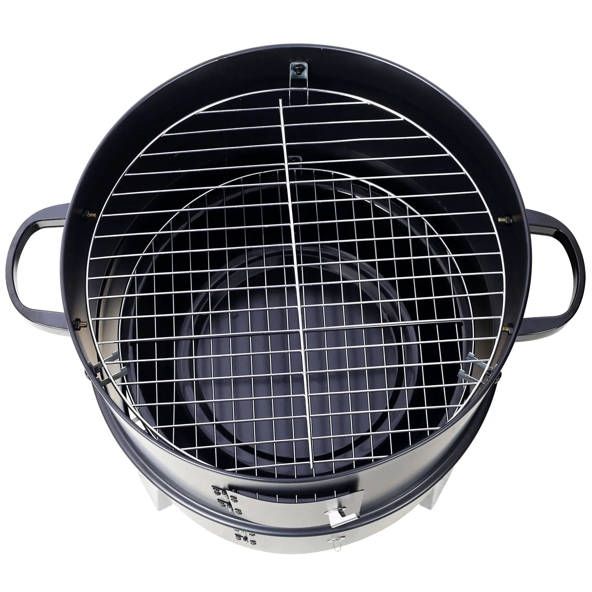 Portable Charcoal Smoker Grill For Outdoor Cooking - Black by HouseOfZazla