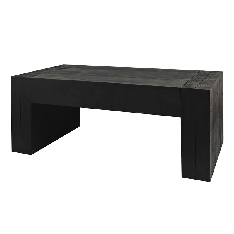 Modern Farmhouse Living Room Block Leg Coffee Table by HouseOfZazla