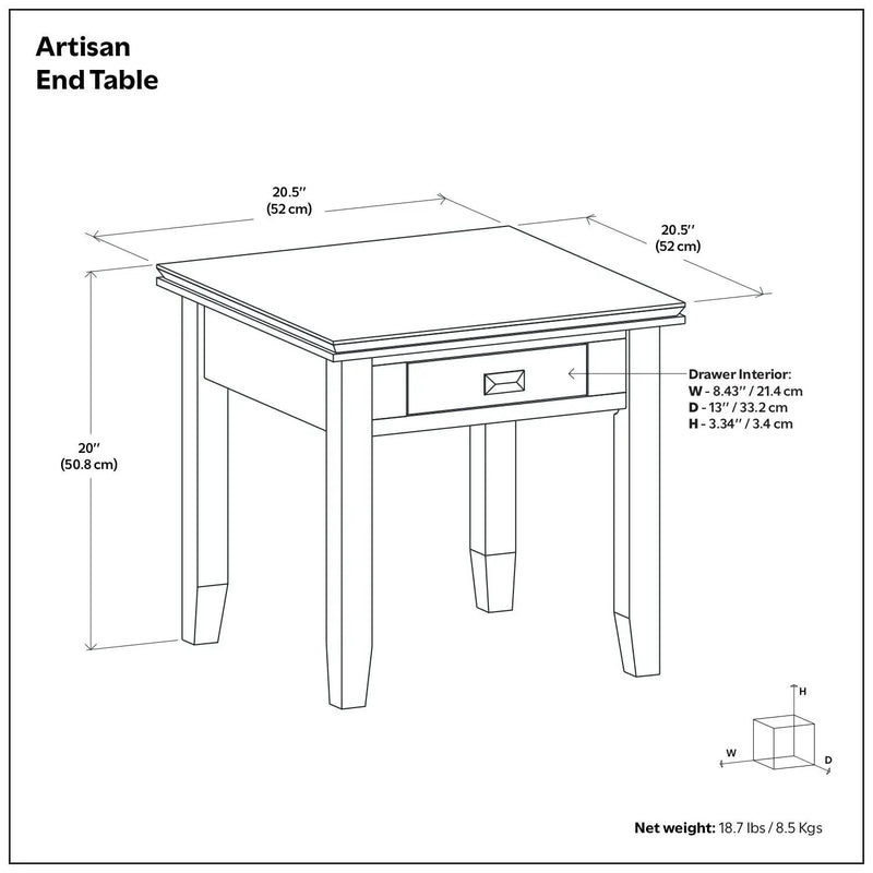 Artisan - End Table - Russet Brown by Unique Piece Furniture