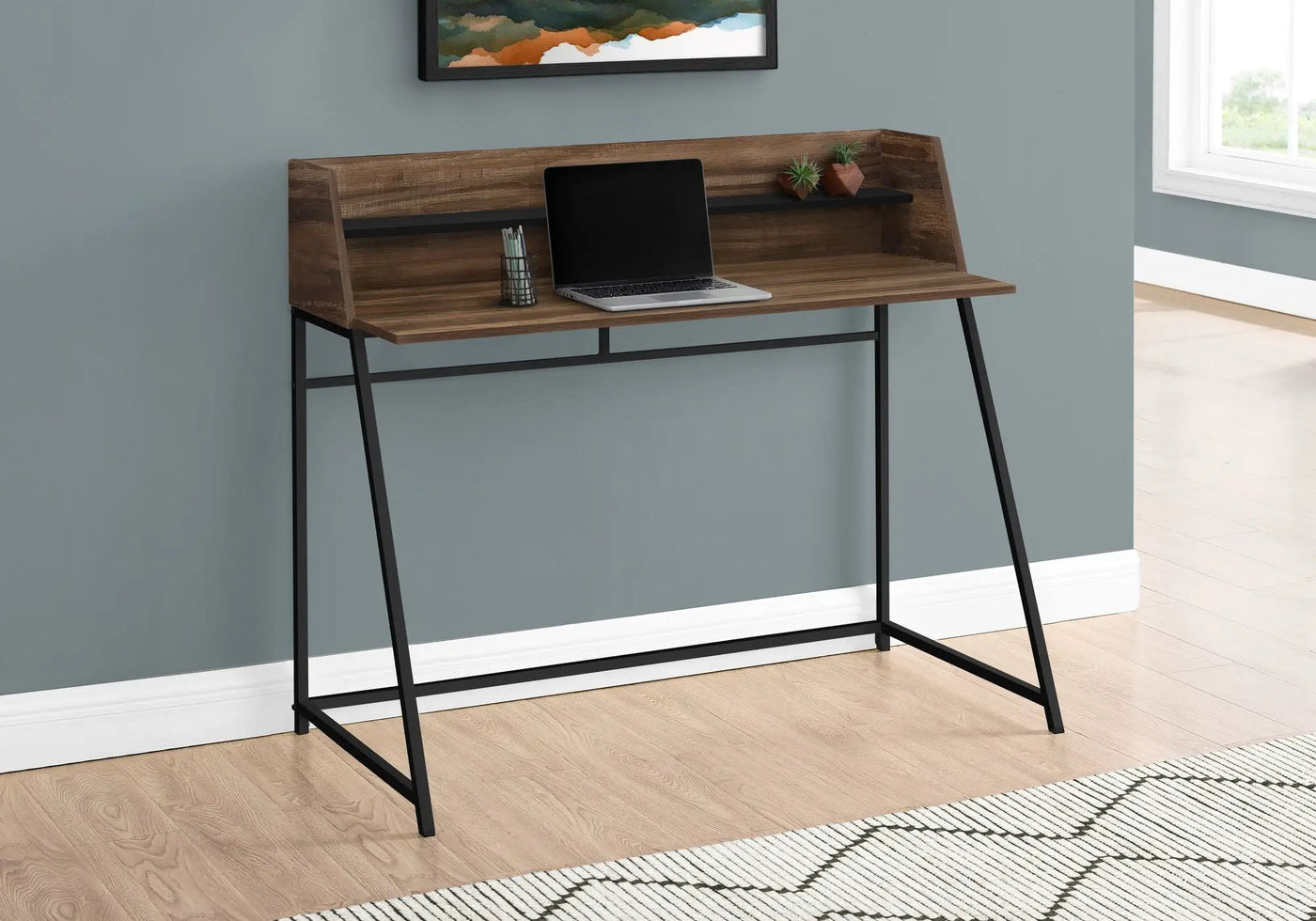 Computer Desk For Home Office, Laptop, Storage Shelves, Marble Look Contemporary & Modern by Unique Piece Furniture