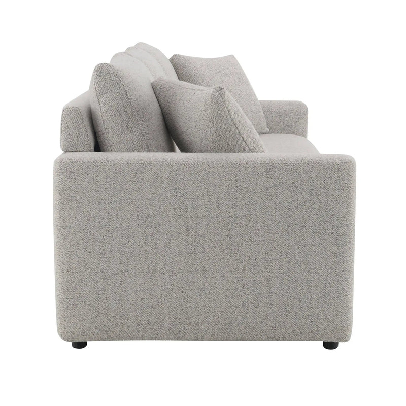 Connie - Boucle Sleeper Sectional Sofa With 2 Toss Pillows - Beige by Unique Piece Furniture