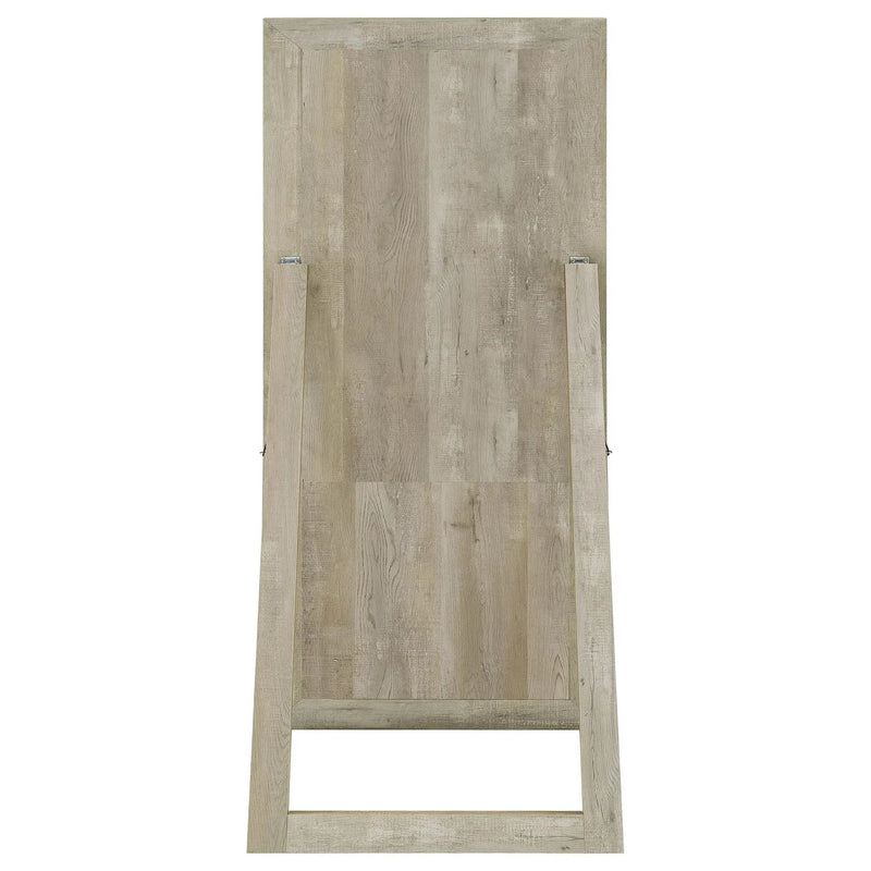 Cadence Tempered Glass Full Length Mirror Grey Washed Oak by Unique Piece Furniture