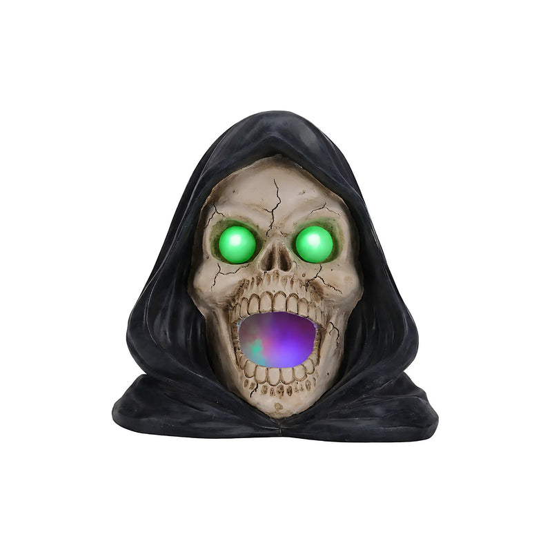 Halloween Grim Reaper Skull Statue with LED Light by HouseOfZazla