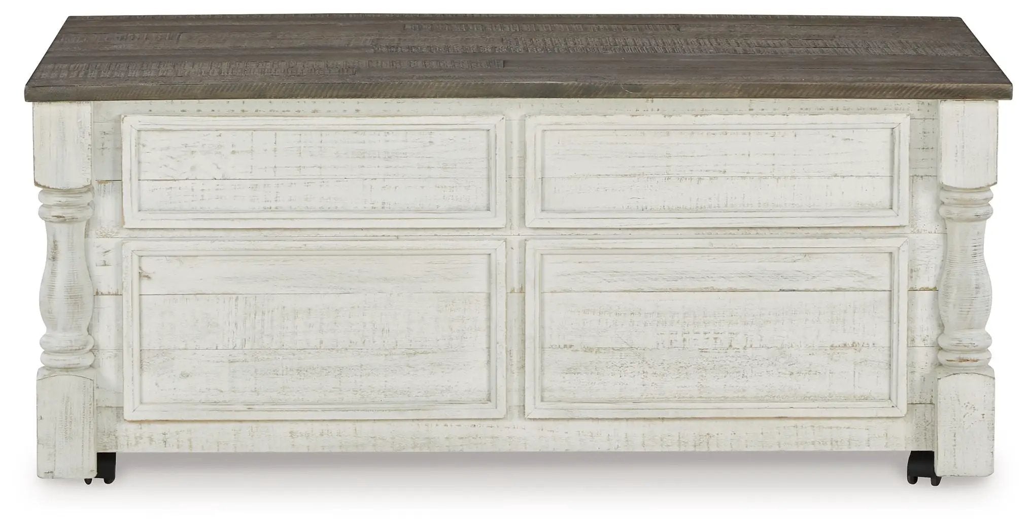 Havalance - Lift Top Cocktail Table with Storage Drawers - White / Gray by Unique Piece Furniture