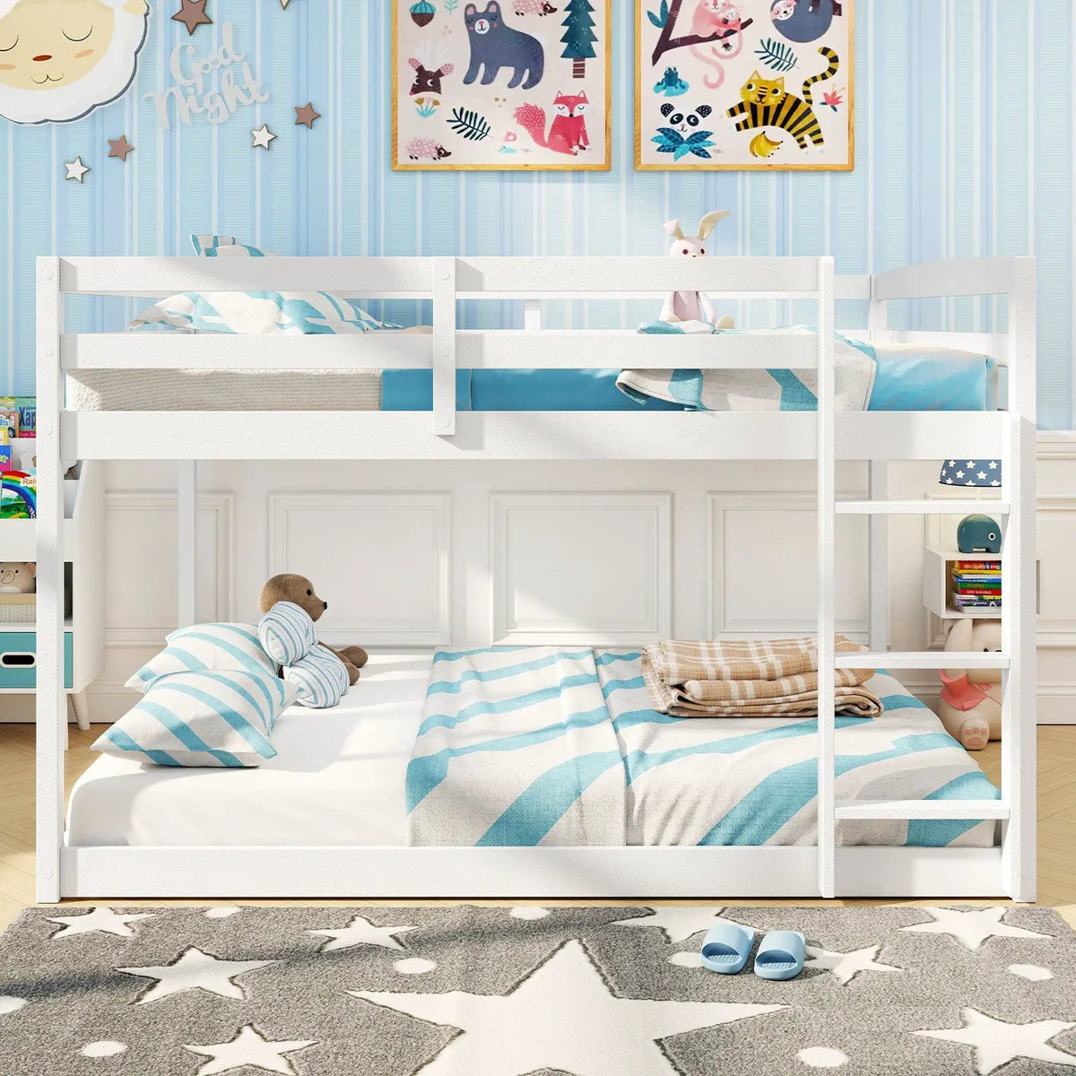 Full Over Full Bunk Bed Low-to-ground Bunk Bed, photo 8 of 16