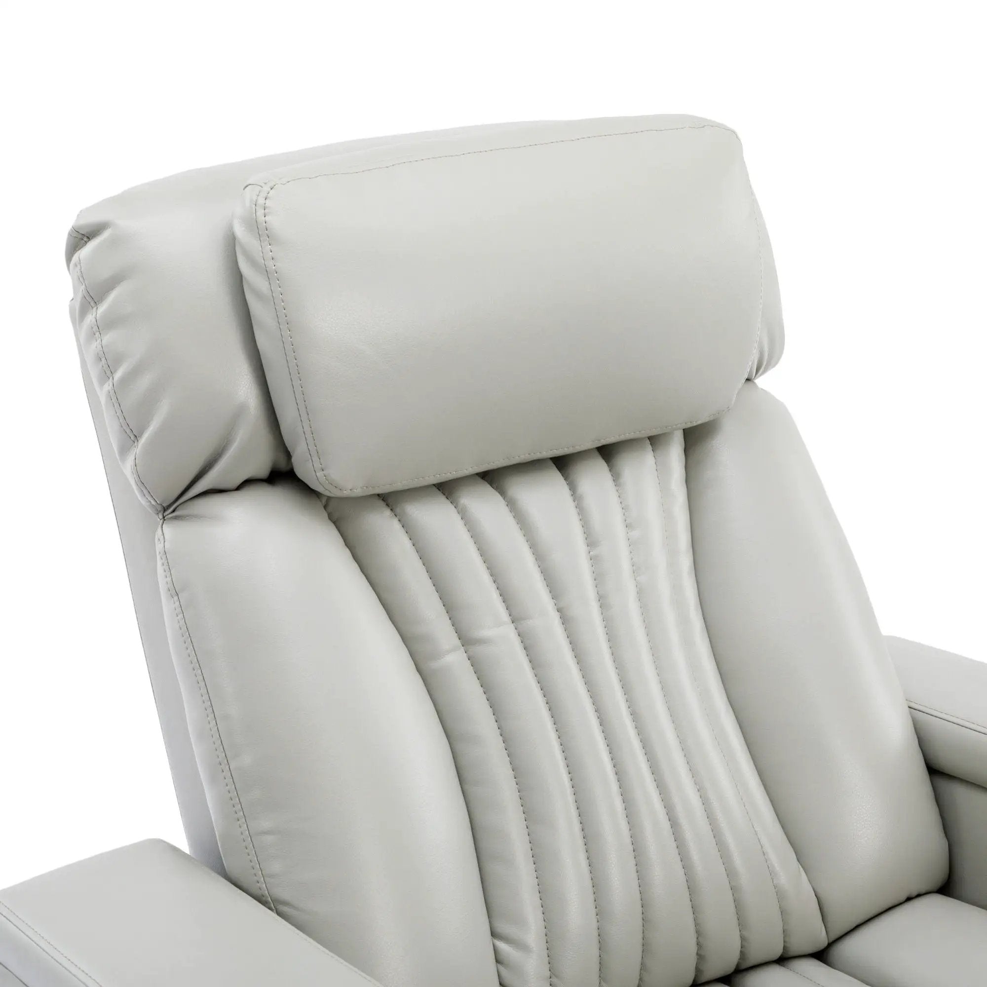 270° Power Swivel Recliner Home Theater Chair With Hidden Arm Storage, LED Light, Cup Holder, And Tray Table by HouseOfZazla