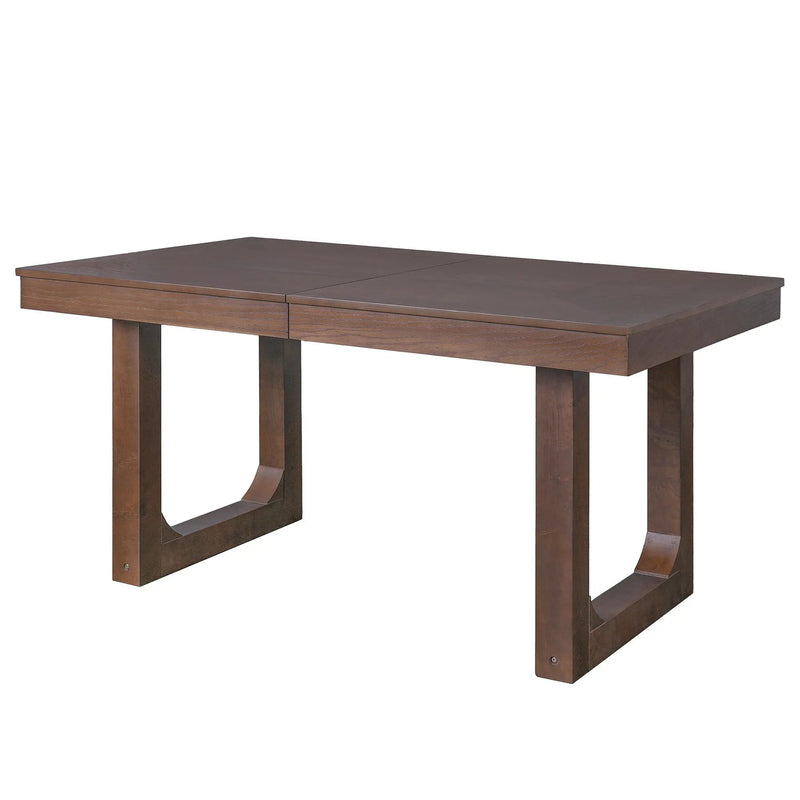 Extendable Dining Set, Farmhouse Extendable Table With Upholstered Chairs