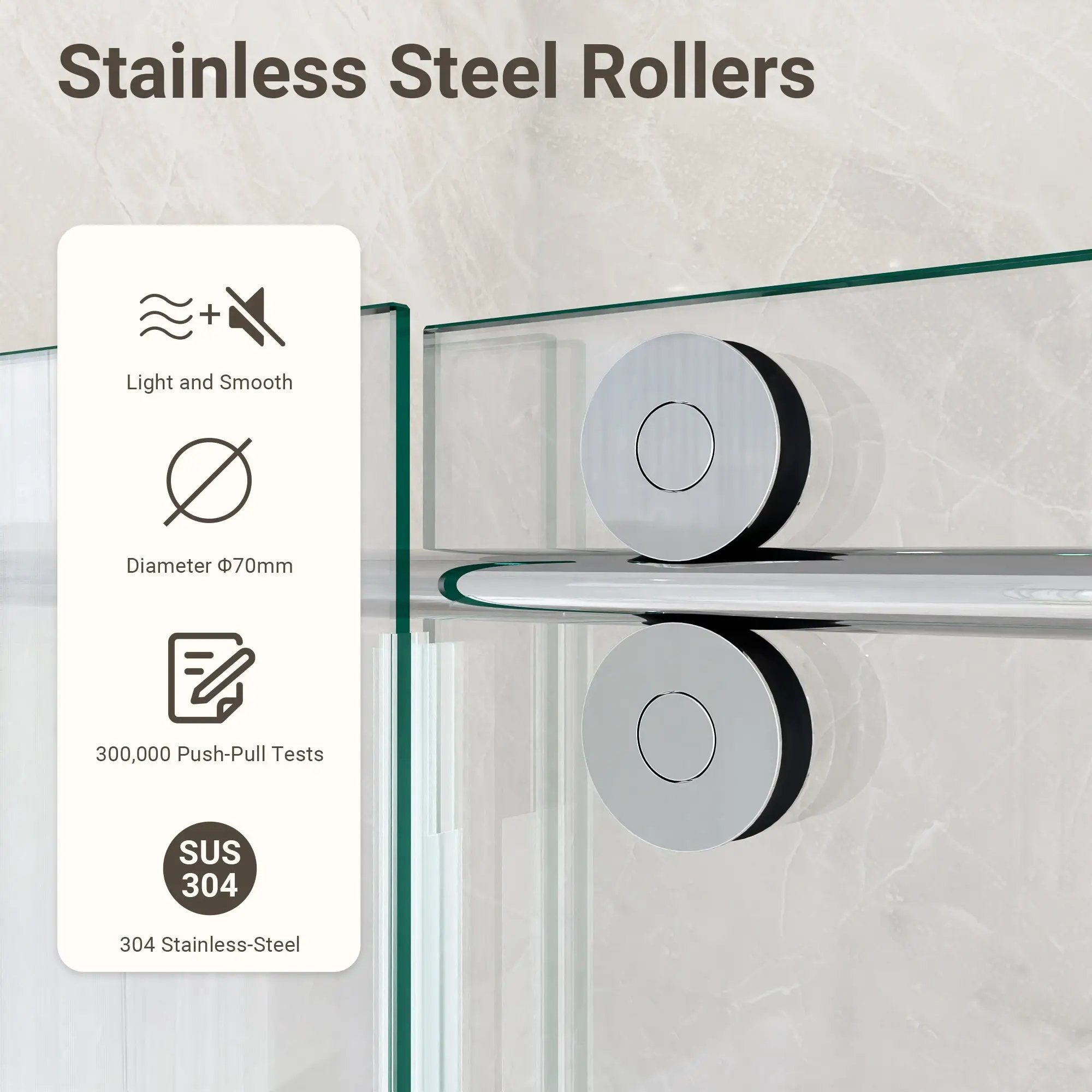 56-60"W x 72"H Frameless Single Sliding Shower Door by HouseOfZazla