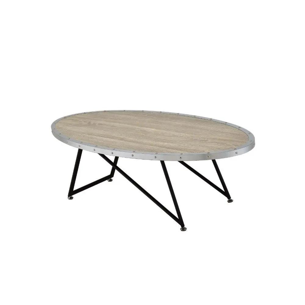 Allis - Coffee Table - Weathered Gray Oak & Metal by Unique Piece Furniture