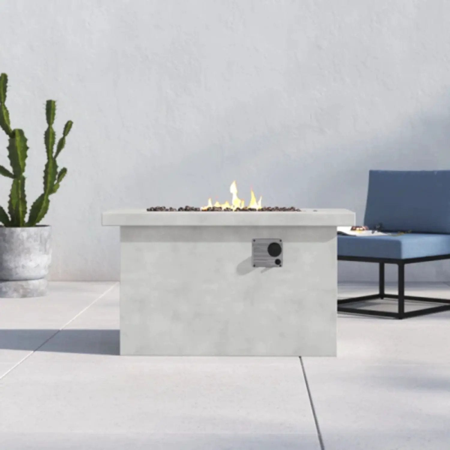 Propane / Natural Gas Outdoor Fire Pit Table - Gray by Unique Piece Furniture