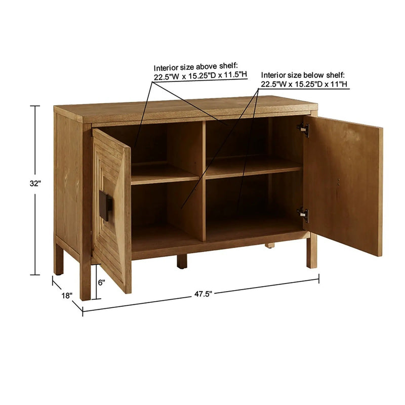 Accent Cabinet With Adjustable Shelves - Natural by Unique Piece Furniture