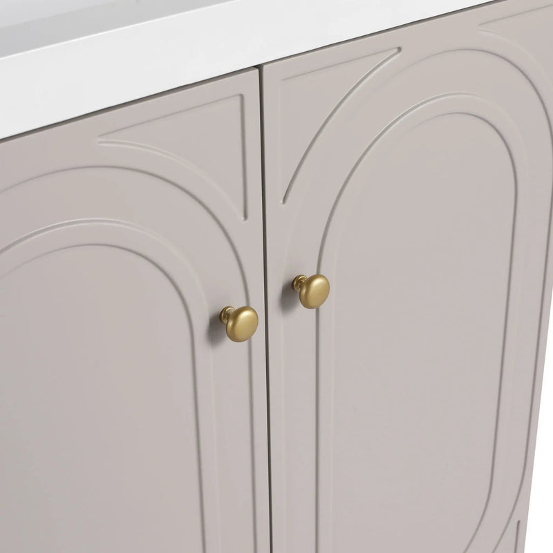 Modern Freestanding Bathroom Vanity With Soft Close Cabinet Doors by HouseOfZazla
