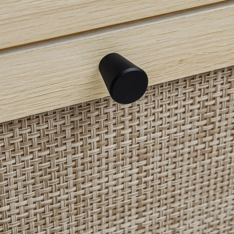 Modern Rattan 3 Door Shoe Rack Cabinet for Entryway by HouseOfZazla