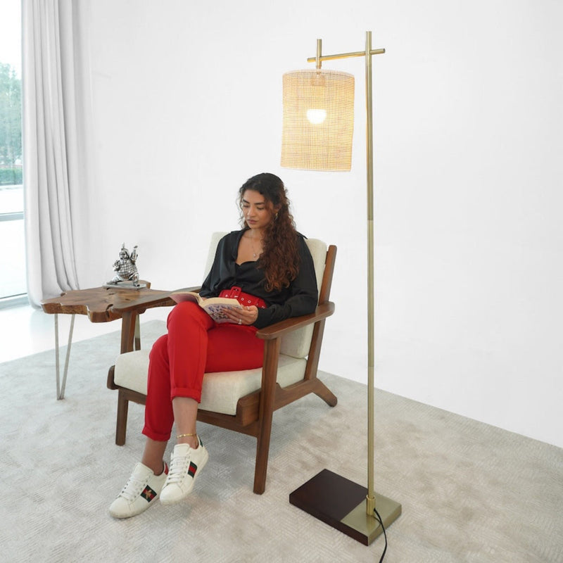 Brizo - Tall Corner Floor Lamp - Gold by HouseOfZazla