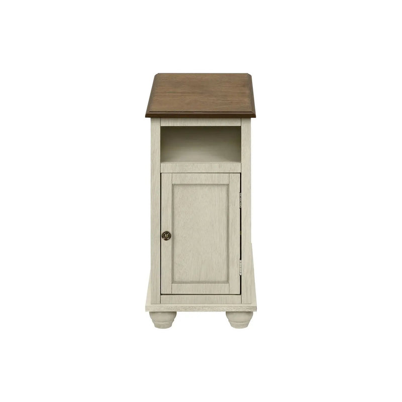 Accent End Table, Storage, Traditional - White by Unique Piece Furniture