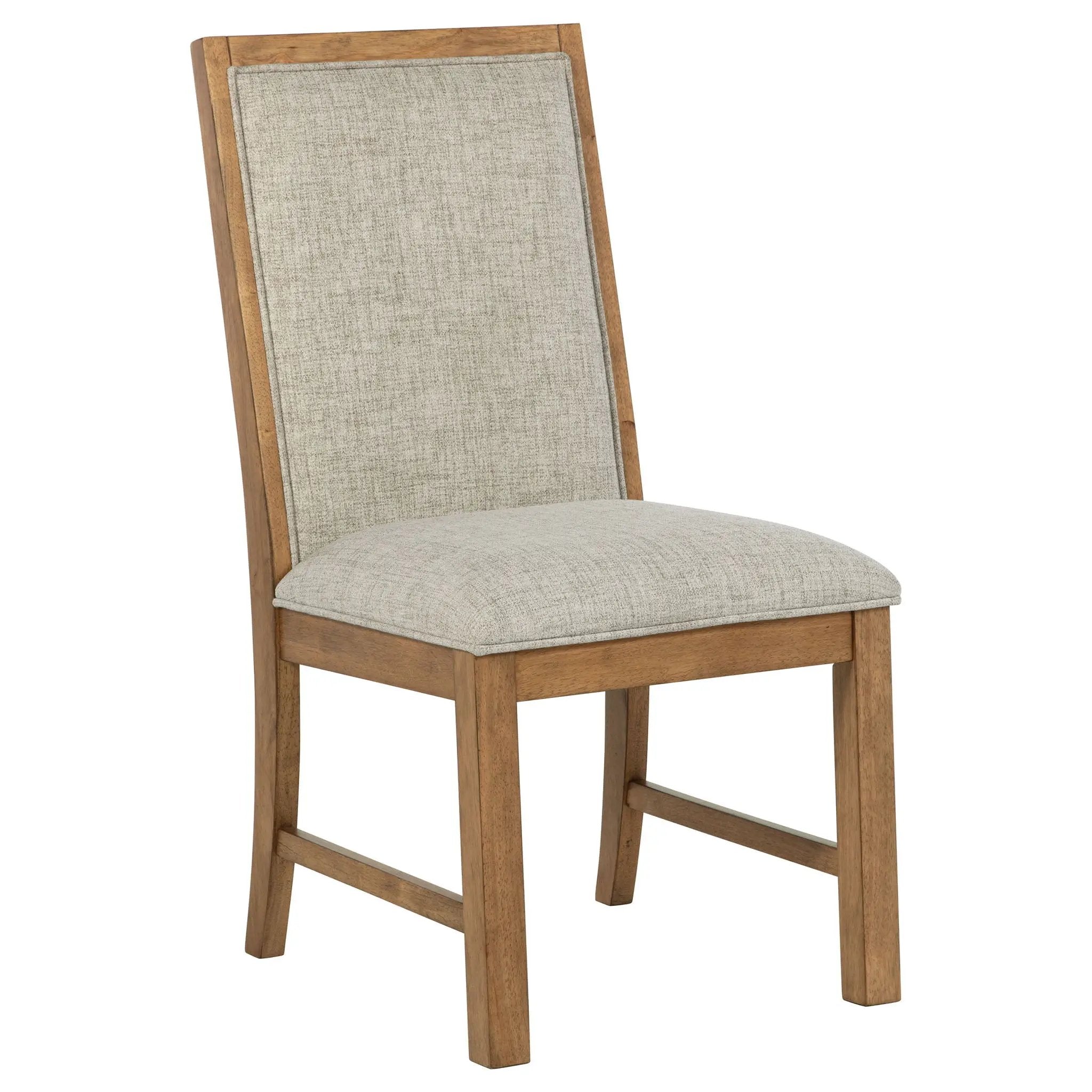 Bruner Upholstered Side Chair Natural Brown (Set of 2) by Unique Piece Furniture