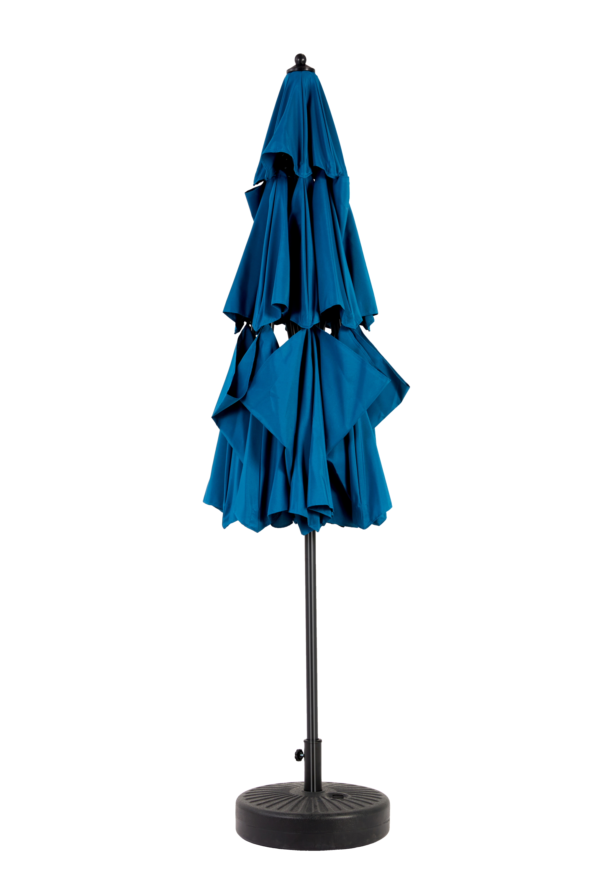 Aluminium 10ft 3 Tier Auto-tilt Outdoor Patio Umbrella - Dark Blue (No Base) by HouseOfZazla