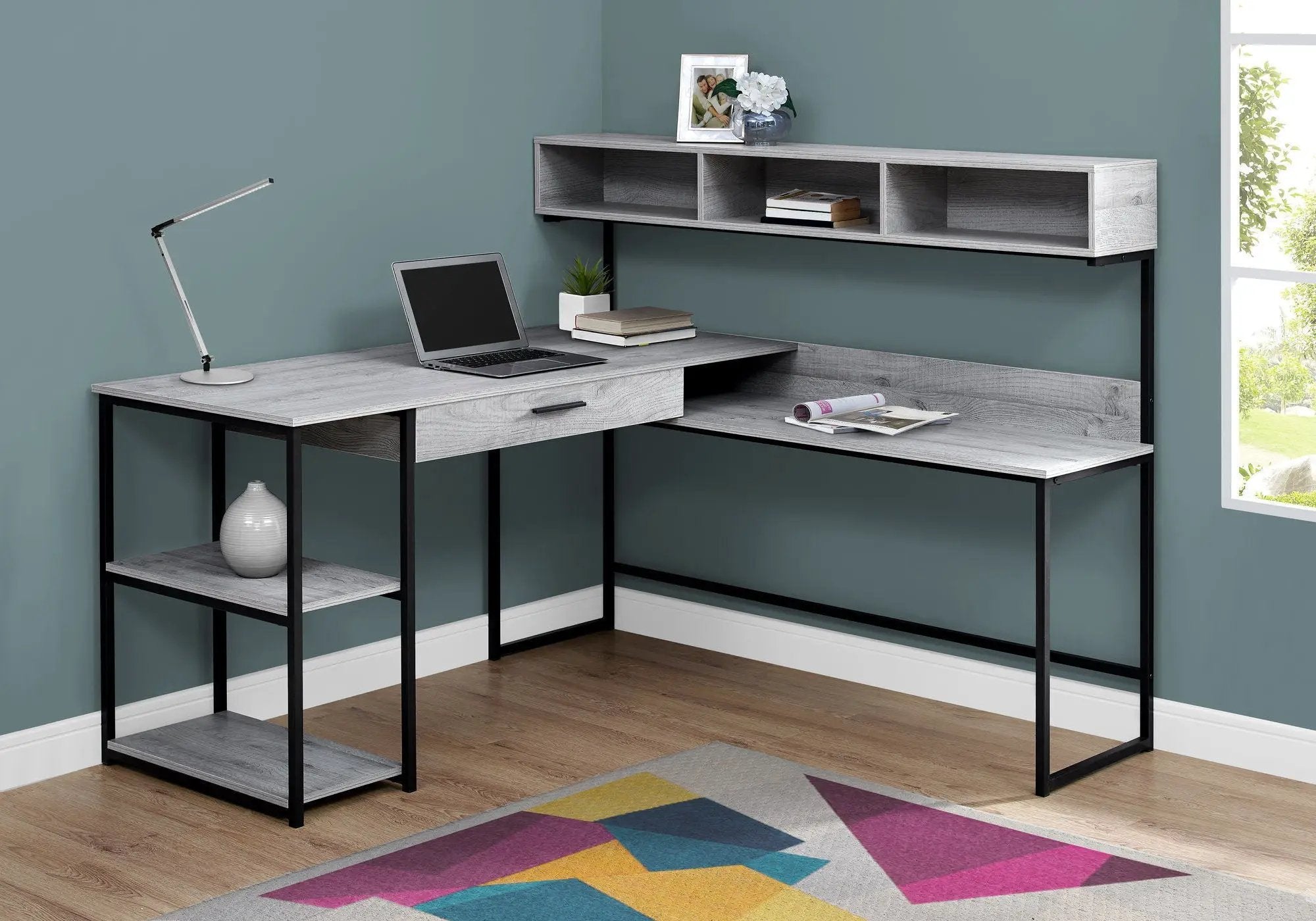 Computer Desk, Home Office, Corner, Storage Drawers, L Shape, Laptop, Contemporary & Modern by Unique Piece Furniture