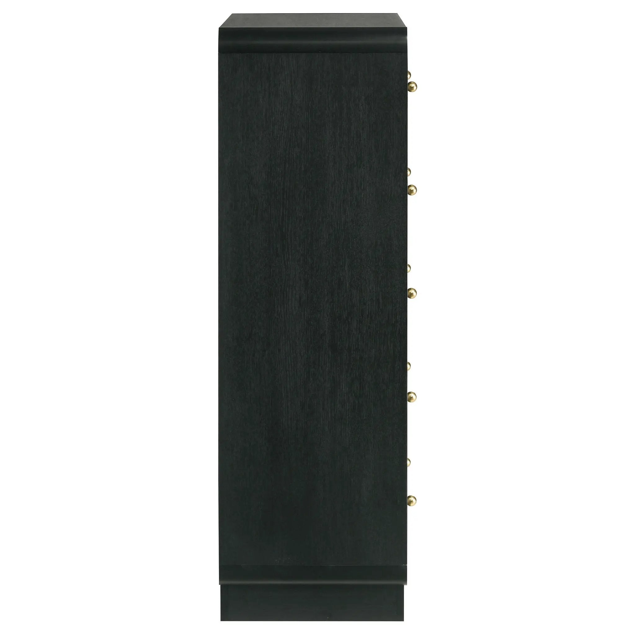 Burton - 5 Drawer Chest Of Drawers - Black by HouseOfZazla