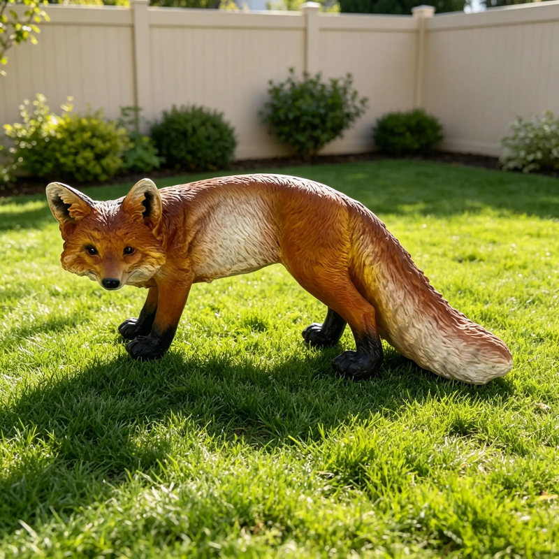19.69" Long Realistic Red Fox Statue by HouseOfZazla
