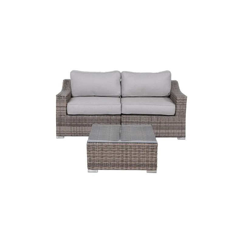 Outdoor Wicker Conversation Set With Cushions, All Weather by Unique Piece Furniture