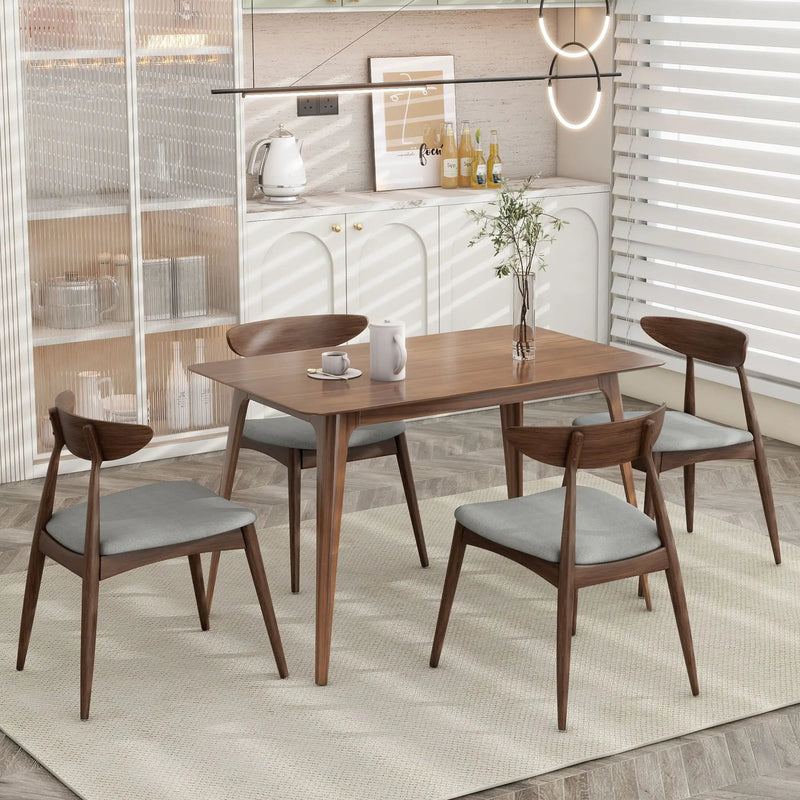 5 Piece Dining Set With Ergonomic Chairs by HouseOfZazla