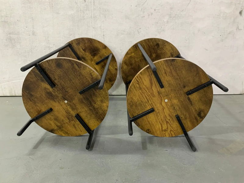 3-Piece Coffee Table and End Table Set (Rustic Brown) by HouseOfZazla