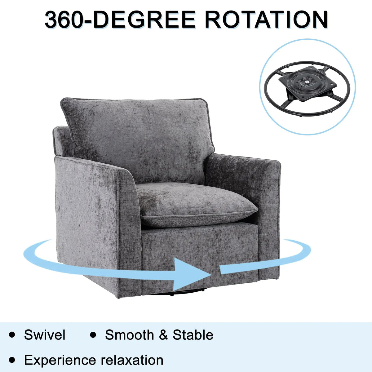 360° Swivel Accent Chair, photo 8 of 10