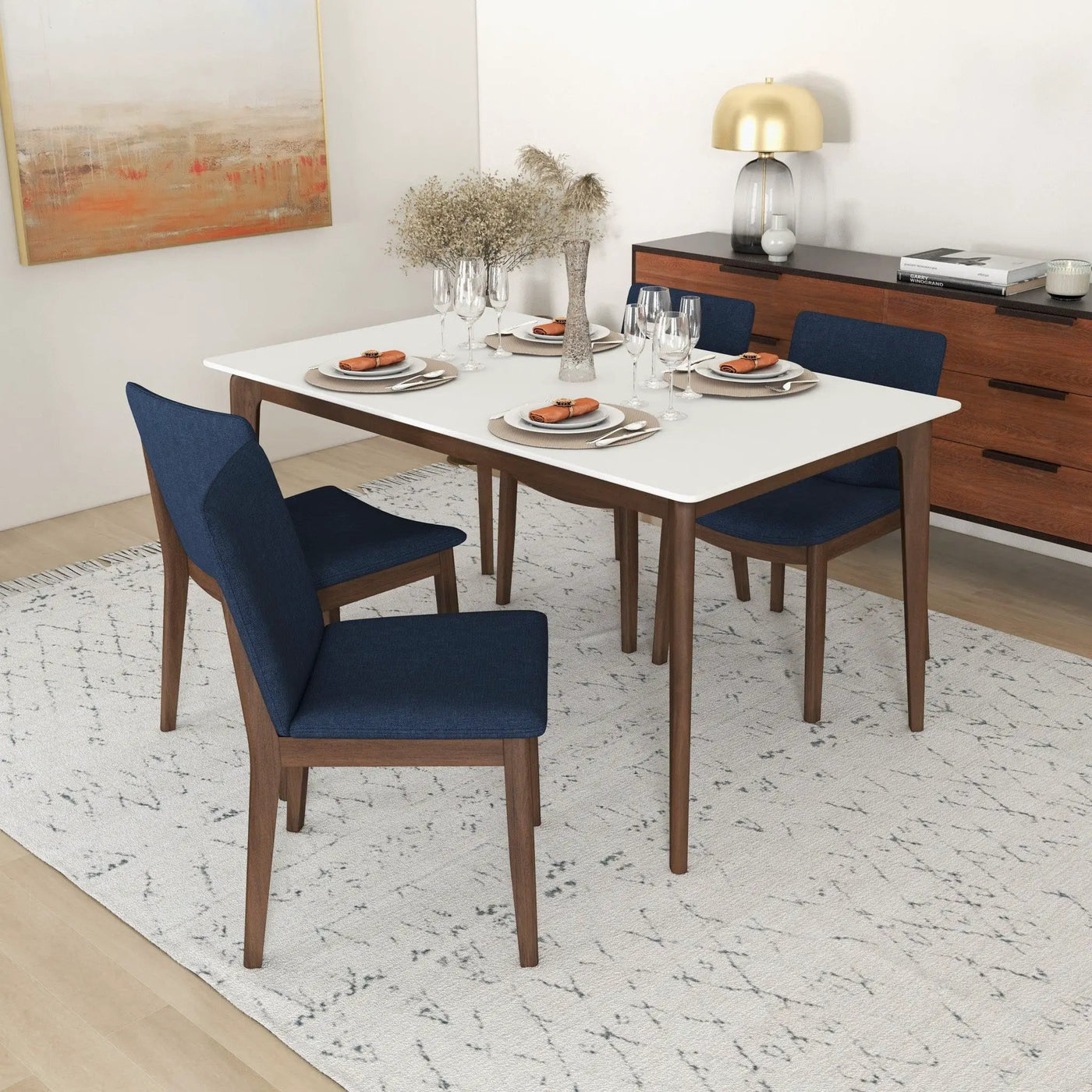 Laura - Mid-Century Modern Solid Wood Dining Chair (Set of 2) by Unique Piece Furniture