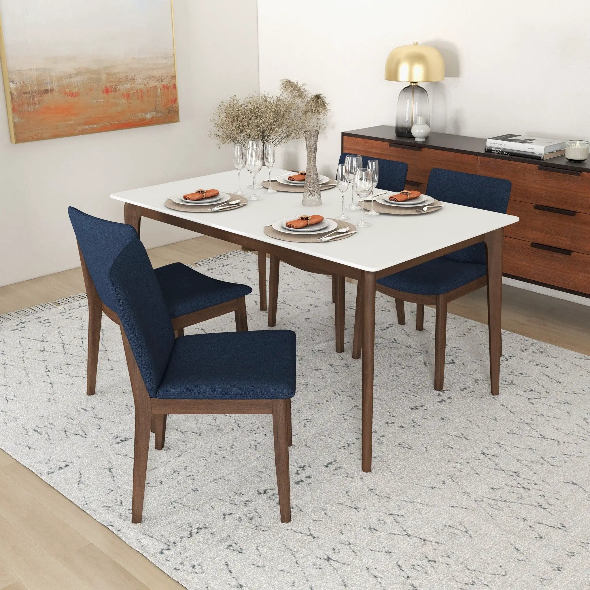 Laura - Mid-Century Modern Solid Wood Dining Chair (Set of 2) by Unique Piece Furniture
