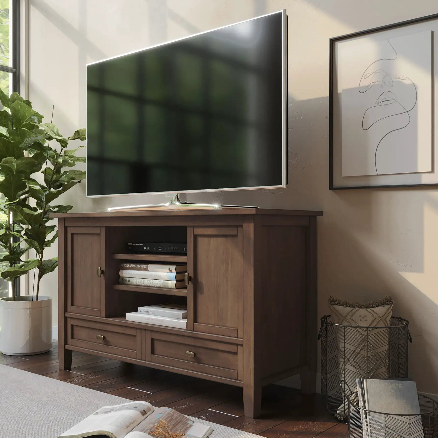 Warm Shaker - TV Media Stand Handcrafted by Unique Piece Furniture
