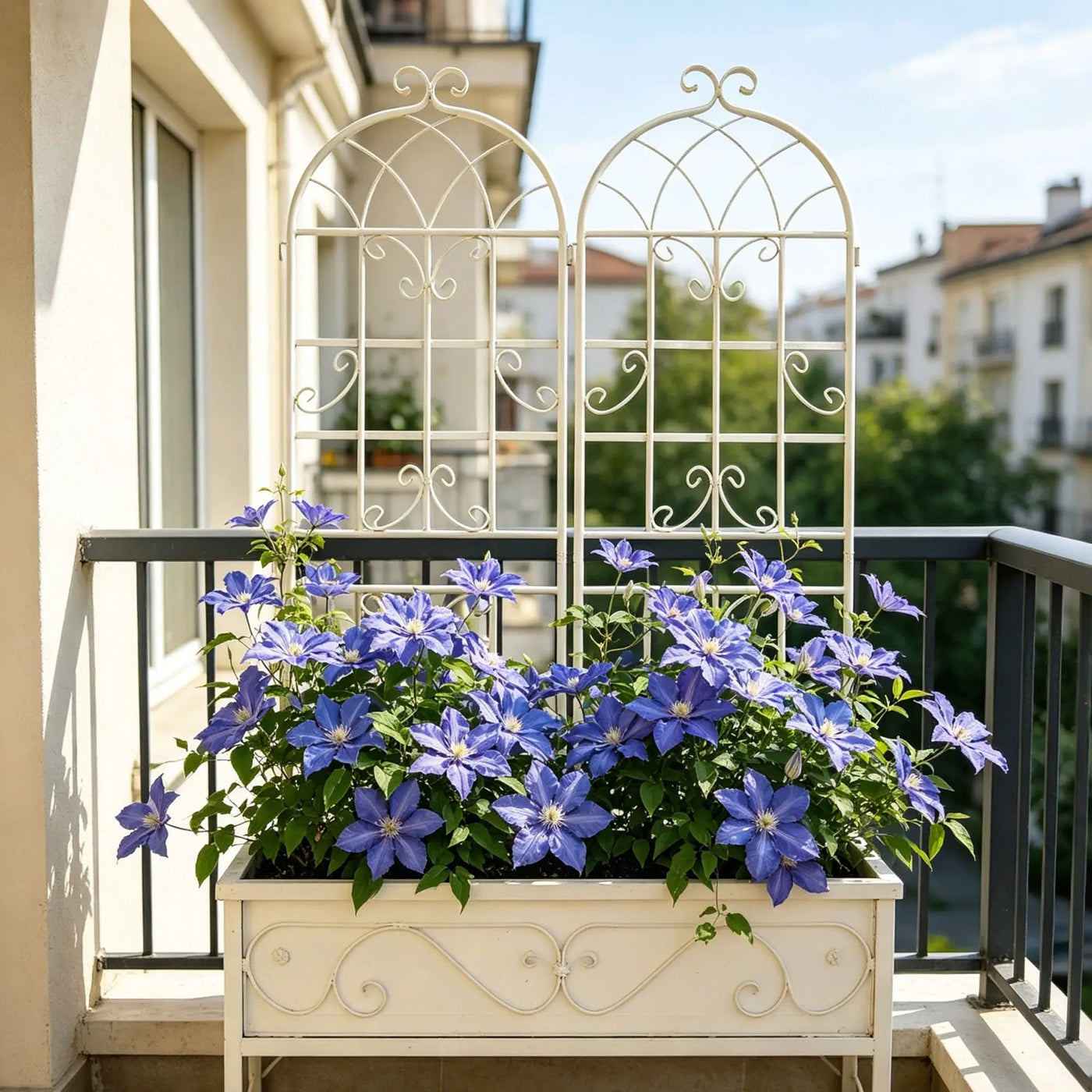 Metal Garden Rustproof Trellis For Climbing Plants Outdoor Flower Support by Unique Piece Furniture