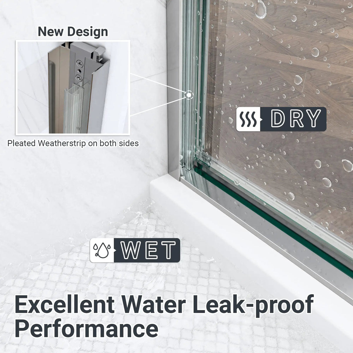 Semi-Frameless Double Sliding Shower Door by HouseOfZazla