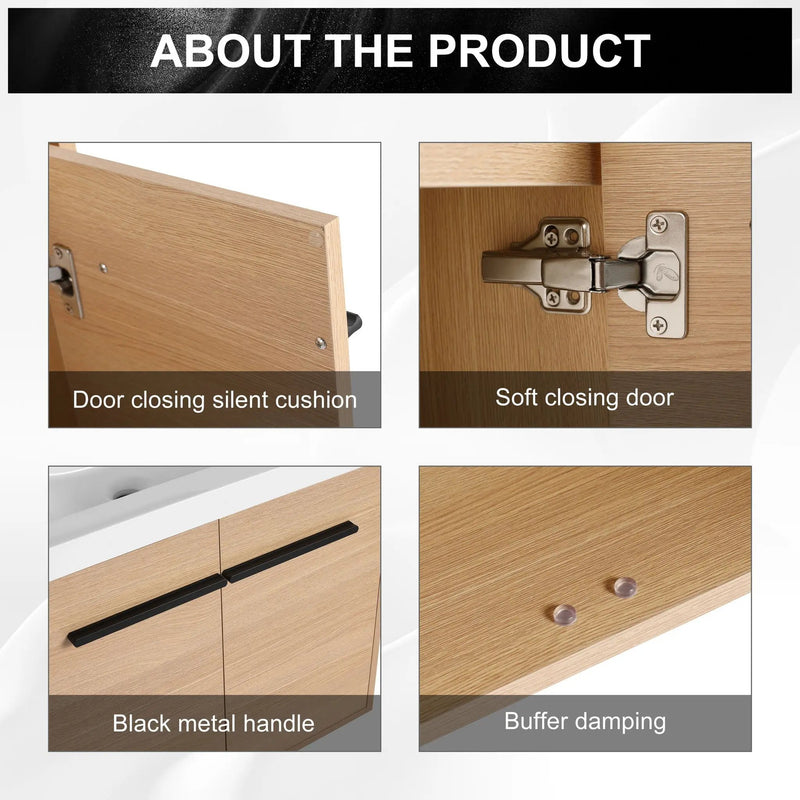 Bathroom Vanity Set With Resin Countertop Sink, 2 Doors by HouseOfZazla