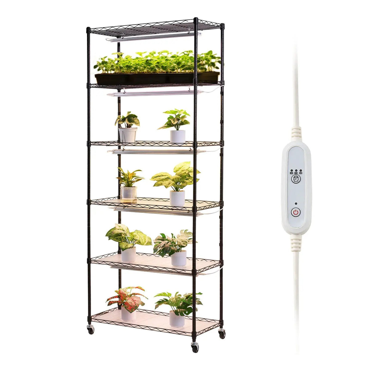 6-Tier Indoor Plant Shelf with Grow Light by HouseOfZazla