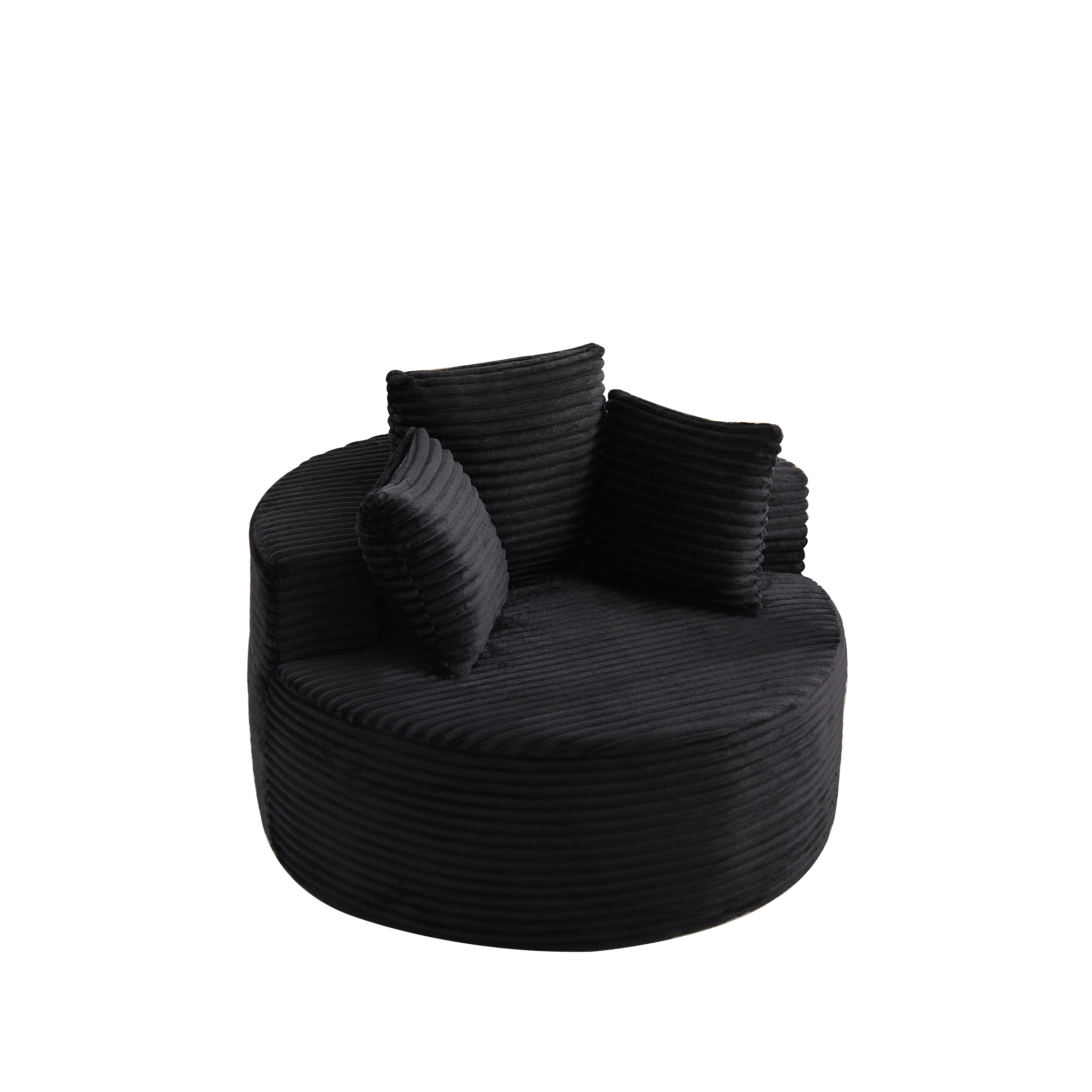 43-Inch Round Corduroy Single Sofa by HouseOfZazla