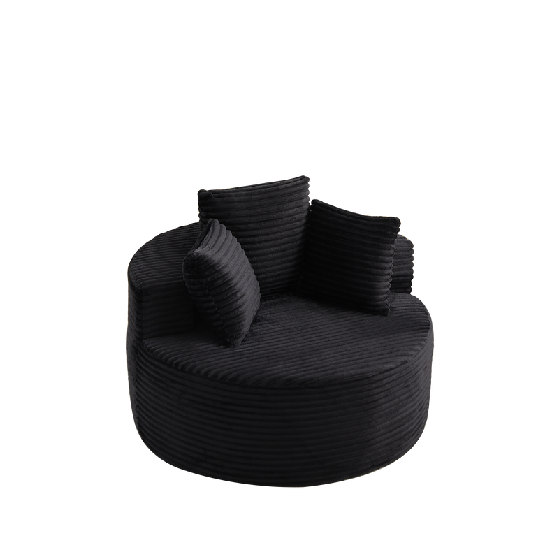43-Inch Round Corduroy Single Sofa by HouseOfZazla