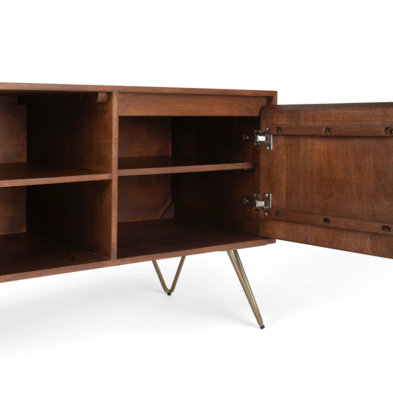 Hunter - TV Media Stand - Umber Brown Stain by Unique Piece Furniture