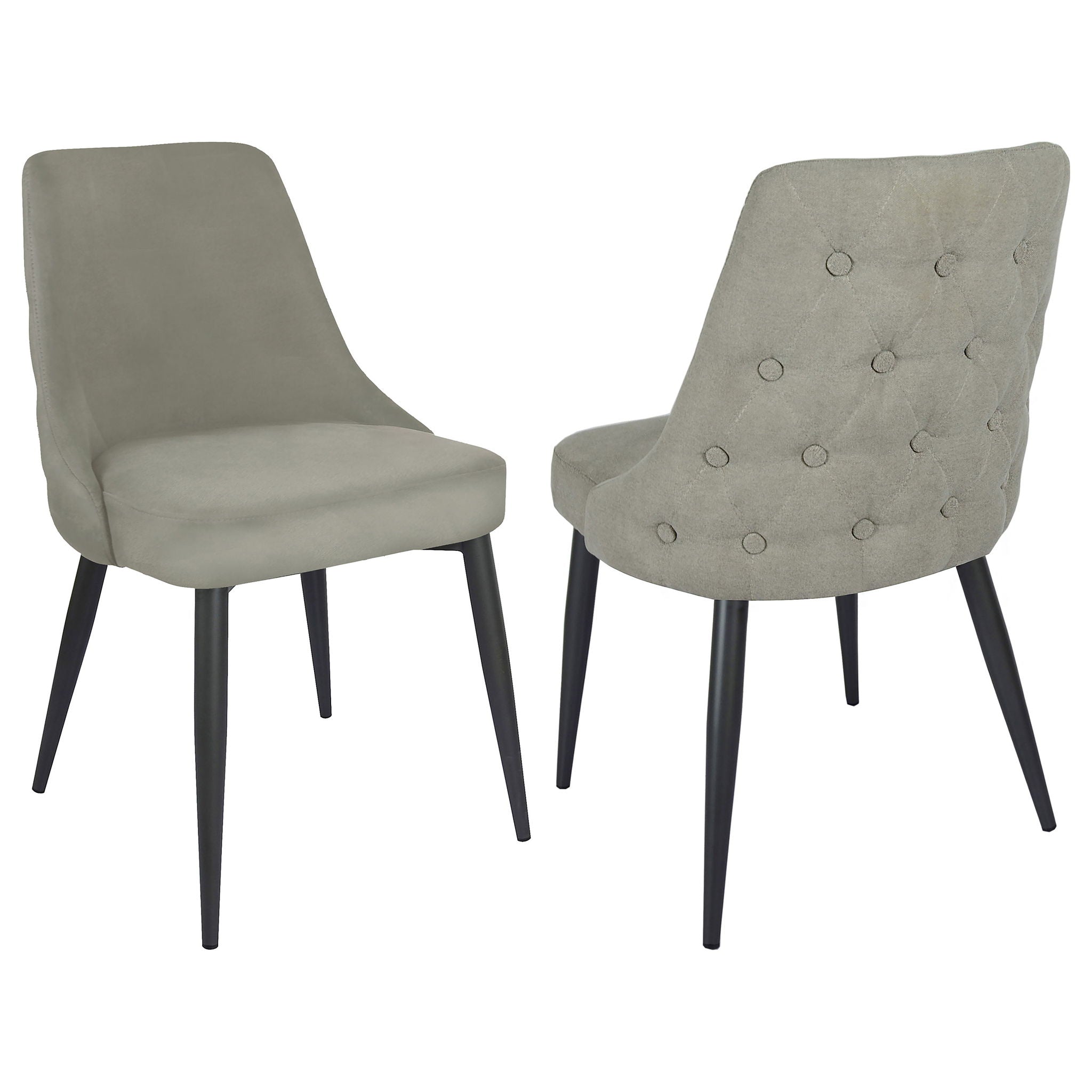 Cosmo Upholstered Dining Side Chair Light Grey (Set of 2) by Unique Piece Furniture