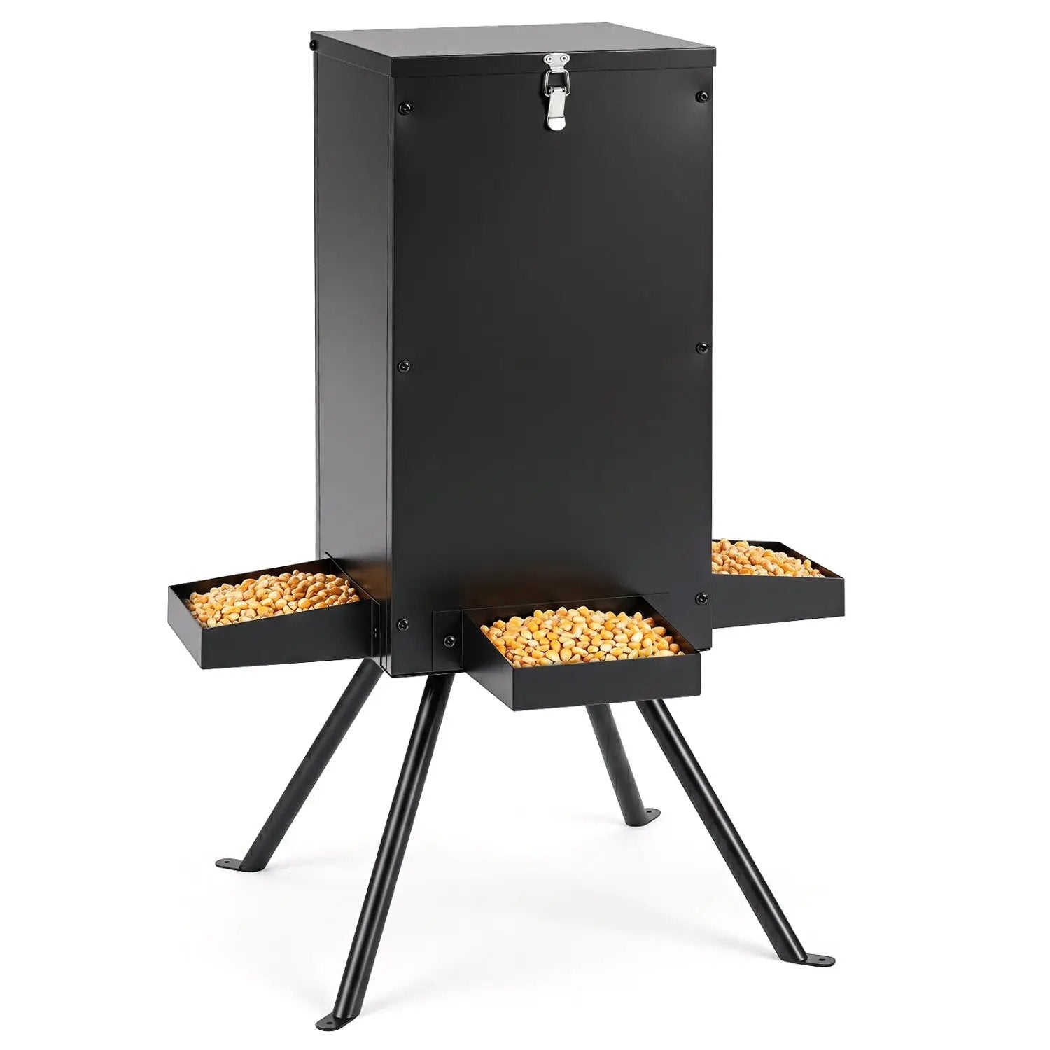 90LB Gravity Deer Feeder with 4 Feeding Trays and Stand by DirectDeals