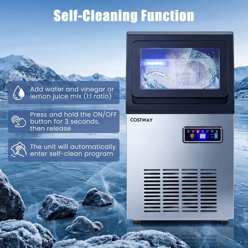 90 LBS/24H Commercial Nugget Ice Maker with Self by DirectDeals
