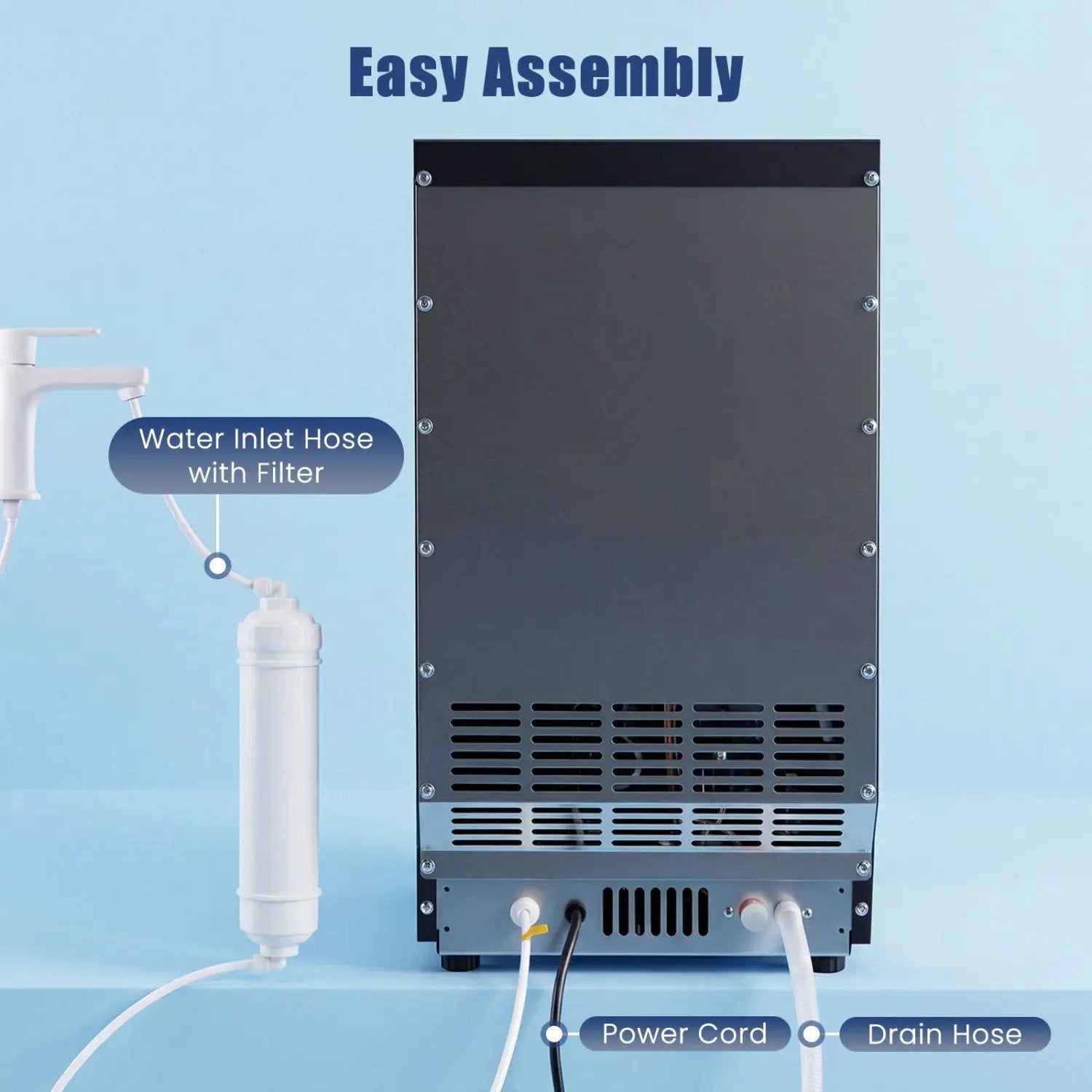 90 LBS/24H Commercial Nugget Ice Maker with Self by DirectDeals