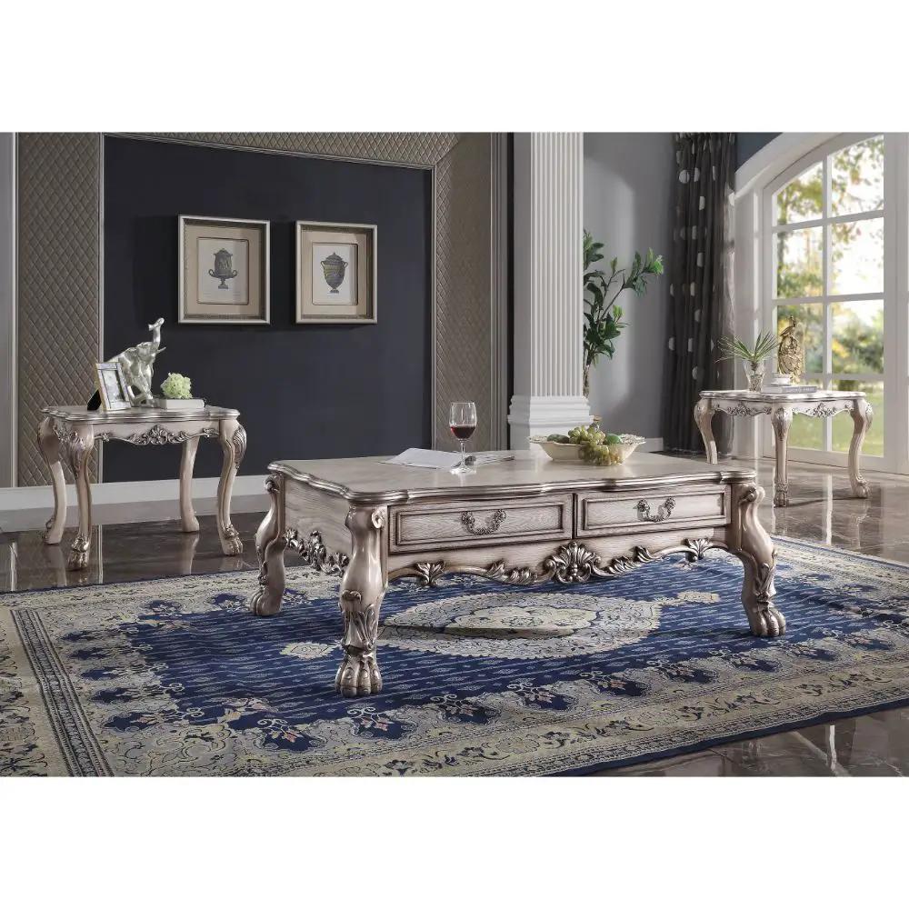 Dresden - 20" Coffee Table - Vintage Bone White by Unique Piece Furniture