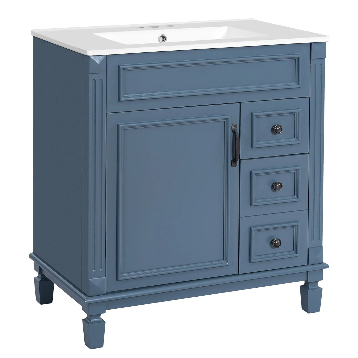 Bathroom Vanity With Sink, Cabinet With 2 Drawers And Adjustable Shelf by HouseOfZazla