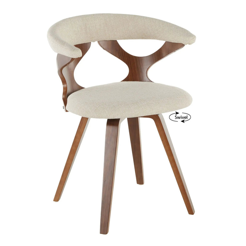 Gardenia - Mid-Century Modern Dining Chair With Swivel by Unique Piece Furniture