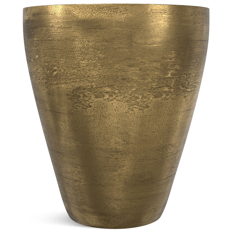 Cavan - Cast Aluminum Side Table - Antique Brass by HouseOfZazla