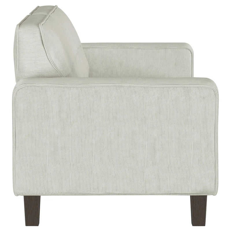 Xana - 2 Piece Upholstered Track Arm Sofa Set - Greige by HouseOfZazla